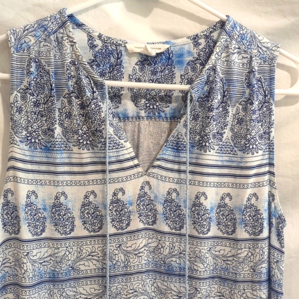 BeachLunchLounge | Sleeveless Dress or Swim Cover-Up Coastal Beach Bohemian | XS
